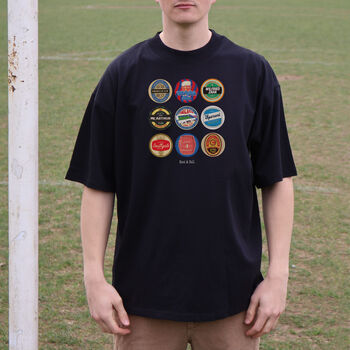 Crystal Palace Football Beer Mats Oversized T Shirt, 7 of 10