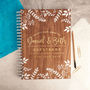 Personalised Gold Foiled Walnut Wedding Guest Book, thumbnail 1 of 4