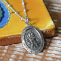 Sterling Silver Oval St Christopher Necklace, thumbnail 1 of 4