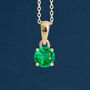9ct Gold May Birthstone Necklace, thumbnail 1 of 12