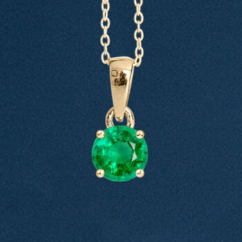 Personalised Solid 9ct Yellow Gold May Emerald Birthstone Necklace, 2 of 11