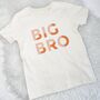 Orange Block Big Bro Lil Bro T Shirt Set, thumbnail 2 of 6