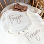 White Personalised Baby Knit Romper And Blanket Bundle, thumbnail 4 of 4