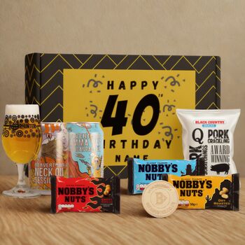 Personalised 40th Birthday Beer Gift Set, 5 of 12