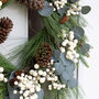 White Berry And Pinecone Wreath, thumbnail 5 of 5