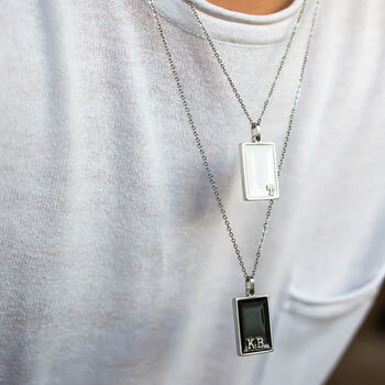 Men's Personalised Initial Tag Necklace, 2 of 12