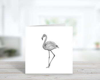 Celeste The Flamingo Blank Greeting Cards And Envelope, 2 of 2