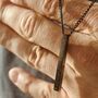 Black Personalised Bar Necklace, thumbnail 5 of 8