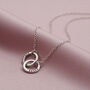 Personalised Double Hoop Names Necklace, thumbnail 5 of 9