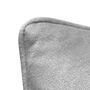 Super Soft Velvet Piped Cushion Pillow 43cm Silver Grey, thumbnail 2 of 3