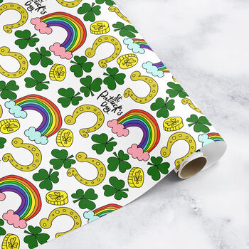 St Patricks Day Wrapping Paper Roll Or Folded V5, 3 of 3