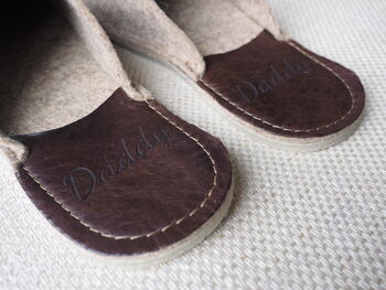 Personalised Handmade Felt Slippers, 6 of 9