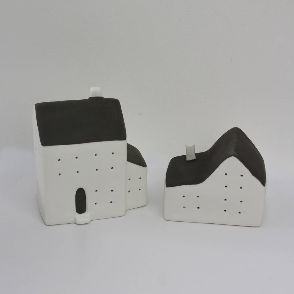 Glowing Ceramic LED Houses – Two Styles, 1 of 5