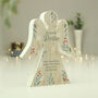 Personalised Christmas Foliage Wooden Angel Ornament, thumbnail 1 of 5