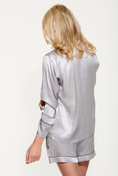 Women's Short Silk Pyjama Set, 2 of 4