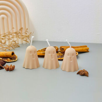 Set Of Three Cute Ghost Candles And Halloween Candles, 8 of 10