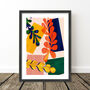 Colourful Abstract Leaf Prints Set Of Three, thumbnail 10 of 11