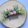 Blush And Dusky Pink Flower Hair Comb, thumbnail 4 of 6