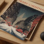 City Scene Retro Christmas Art Print, thumbnail 3 of 3