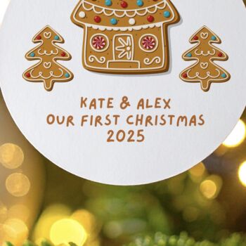 Personalised Gingerbread House Christmas Decoration, 3 of 4