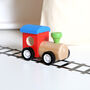 Wooden Train And Track Roll With Personalised Bag, thumbnail 4 of 5