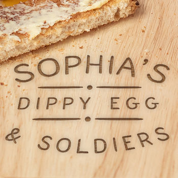 Personalised Egg And Toast Board For Children, 2 of 5