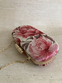 Pink Floral Handcrafted Clutch Bag, 9 of 10
