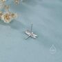 Sterling Silver Dragonfly Stud Earrings, thumbnail 7 of 12