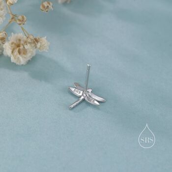 Sterling Silver Dragonfly Stud Earrings, 7 of 12