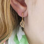 Gold Plated Leaf Filigree Earrings, thumbnail 1 of 9