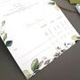 Eucalyptus Wedding Invitations Sample, thumbnail 5 of 10