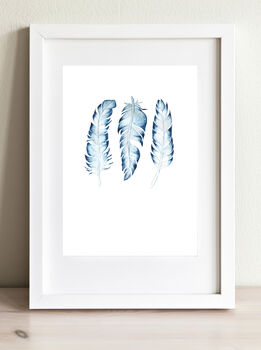 Watercolour Feathers Art Print, 2 of 5