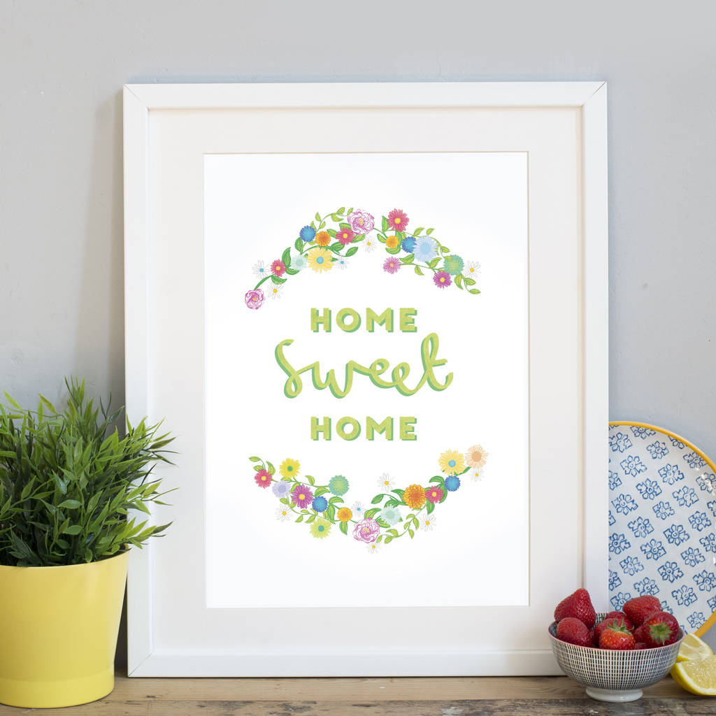 Home Sweet Home Print By Jane Katherine Houghton Designs ...