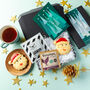 Christmas Trees Santa Biscuit, Coffee And Tea Letterbox, thumbnail 2 of 2