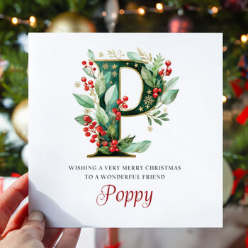 Christmas Monogram Card, 4 of 4