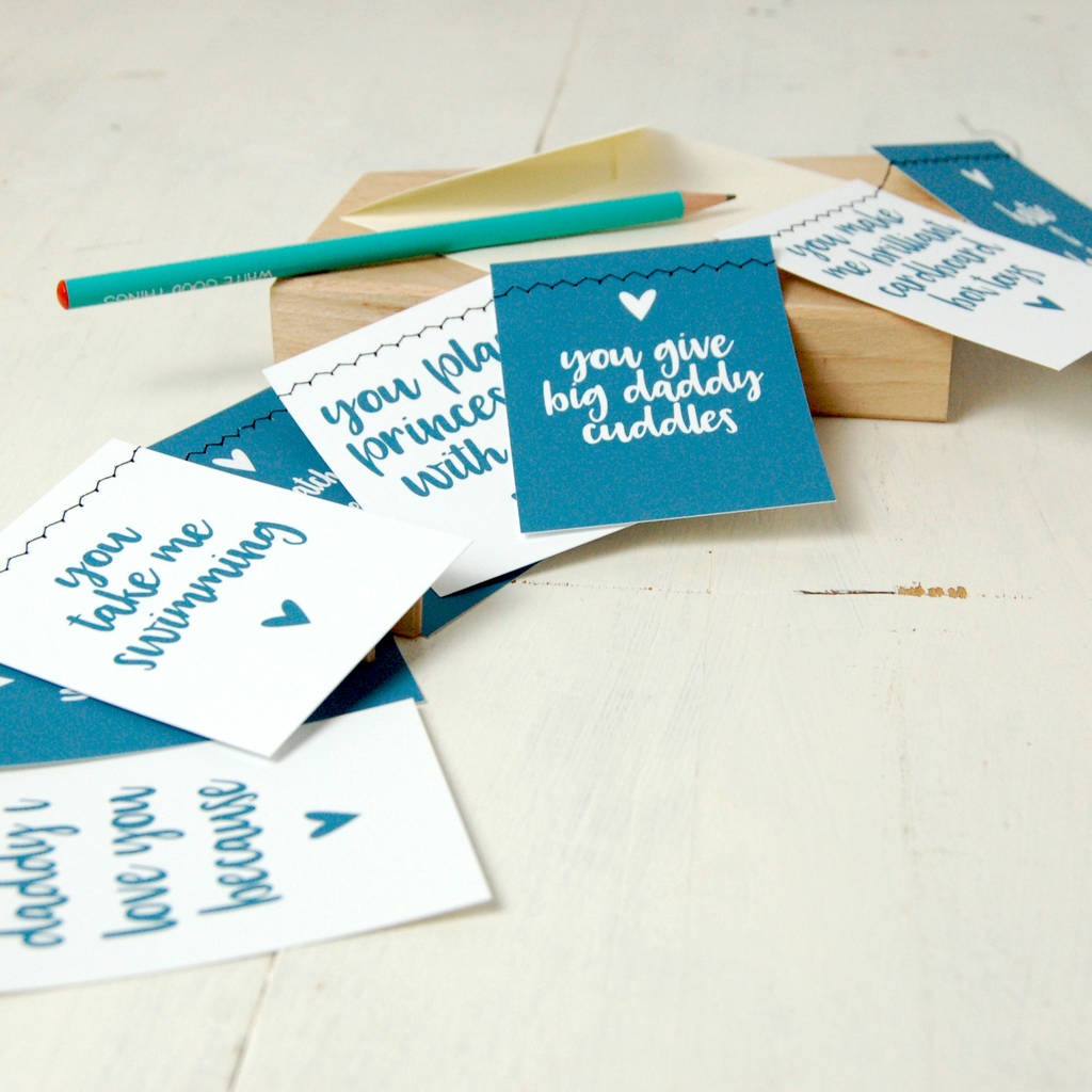 Father's Day Reason's I Love You Bunting Card By Spotty N Stripy