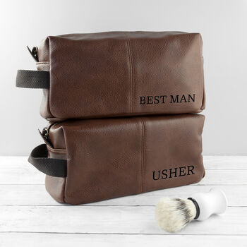 Personalised Vintage Style Wash Bag, 6 of 10