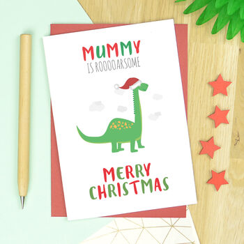 Daddy Dinosaur Christmas Card, 2 of 2