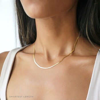 Gold Plated Snake Chain Necklace Waterproof, 3 of 6
