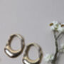 Gold Irregular Cutout Earrings, thumbnail 1 of 5