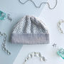 Grey Lambswool Knitted Beanie Hat, thumbnail 4 of 9