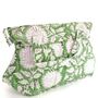 Wash Bag With Handles Green Sunflower Print, thumbnail 3 of 4