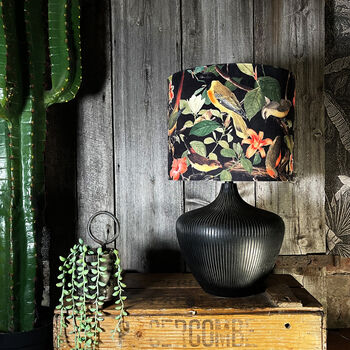 Shadow Caller Velvet Lampshade With Gold Lining, 2 of 11