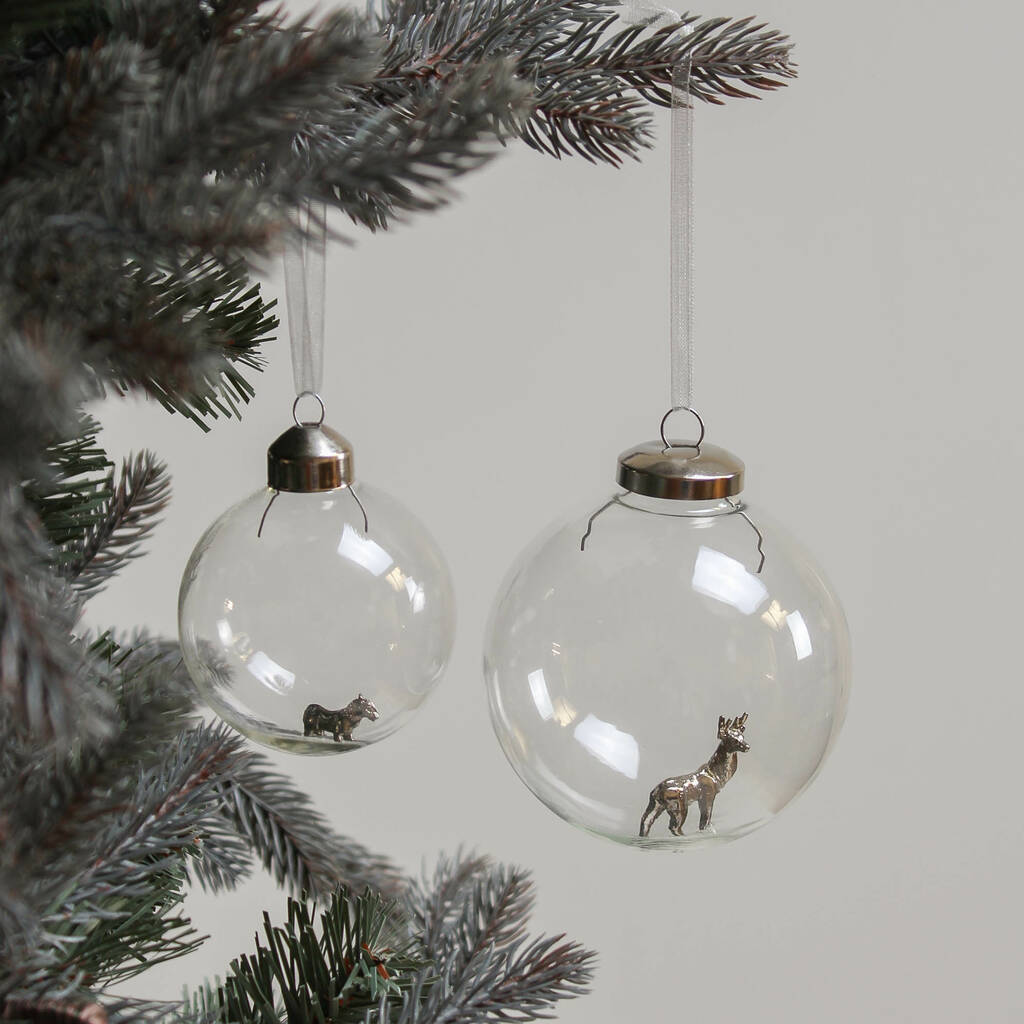 highland glass bauble set by marquis & dawe