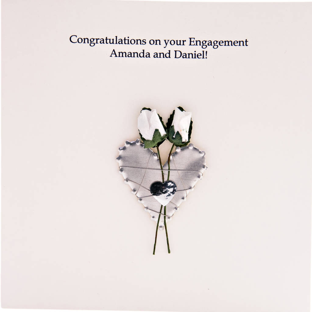 engagement congratulations card hand made by dribblebuster ...