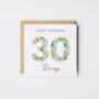 Personalised Happy 80th Birthday Card Liberty Style *Age Options, thumbnail 5 of 10