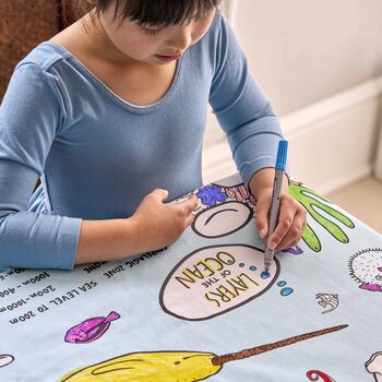 Colour In Under The Sea Tablecloth Kit + 10 Pens, 5 of 6