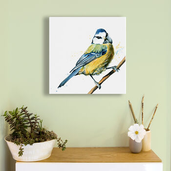 Inky Blue Tit Canvas Gallery Print, 4 of 10
