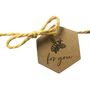 Hexagonal Kraft Bee Tag And Jute Twine Tie, thumbnail 1 of 9