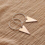 Personalised Triangle Hoop Earrings, thumbnail 4 of 8